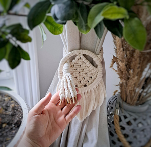 Porte-rideau, embrasse pour l'ambiance Boho dans la décoration intérieure, embrasse de draperie, embrasses de rideau en corde torsadée Reef - Product Image 3