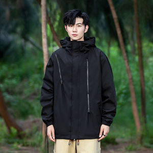 Chaqueta de hombre cortavientos impermeable y ligera para deportes al aire libre con logotipo personalizado y cremallera - Product Image 6