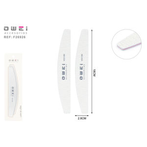 Lima de uñas semicircular gris placa de goma púrpura 100/180 - Product Image 1