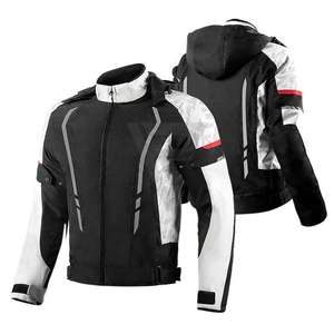 Venta al por mayor Cordura chaqueta deportiva adultos negro azabache cómodo transpirable impermeable Moto Racing Wear XL bajo MOQ OEM - Product Image 5