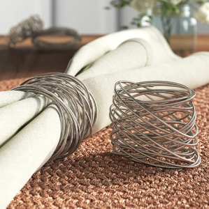Ensemble de quatre anneaux de serviette en fil d'acier inoxydable, personnalisés, style royal, pour dîner, de bonne qualité, lot de 3 - Product Image 4