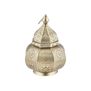 Lanterne porte-bougie marocaine moderne en fer forgé, faite à la main, populaire et très vendue, décorations de table pour la maison Ramadan 2026 - Product Image 5