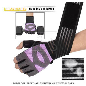 Gants de sport en cuir à demi-doigts de couleur unie - Fabriqués sur mesure, légers, unisexes, pour adultes - Product Image 4