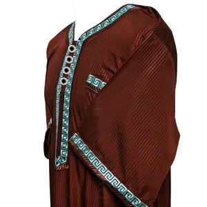 Caftán Islámico Tradicional Árabe de Invierno de Alta Calidad, 100% Algodón, Talla Grande, Estilo Dubai 2026, Thobes Marroquíes para Hombre - Product Image 2