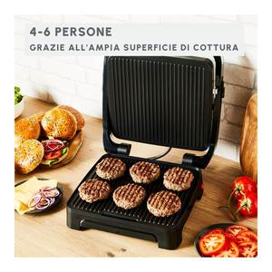 Parrilla y Plancha Eléctrica 2 en 1 Moulinex INICIO 2000W, Modelo Plateado y Negro GI272D10 - Product Image 4