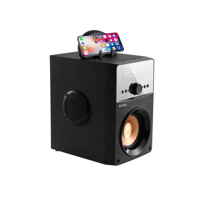 2026 Retro Wooden for Bluetooth Speaker High Quality Wireless Music Player with Classic Appearance DC Power Source