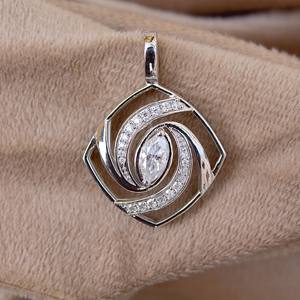 Élégant pendentif Marquise Moissanite en argent sterling 925 pour femmes bijoux fins avec chaîne incluse - Product Image 2