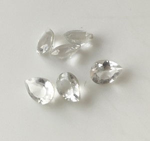 Piedras Preciosas Sueltas de Cuarzo Cristalino Natural al por Mayor, Corte Pera Facetado, 3x5mm-20x30mm, con Juego de Color o Fuego, para Fabricación de Joyas - Product Image 2