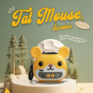 Phim Hoạt Hình Dễ Thương Trẻ Em Loa Di Động Không Dây Màu Xanh Răng Loa Món Quà Giáng Sinh Màu Vàng Chất Béo Chuột Loa - Product Image 2