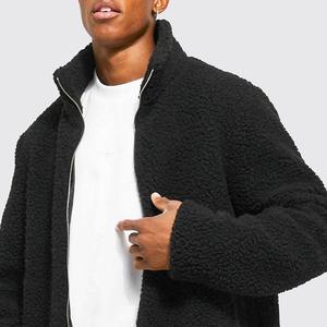 Winter Style Plus Size <b>Black</b> Sherpa Fleece <b>Jacket</b> <b>Long</b> Sleeve With Customization Logo Fleece Winter <b>jacket</b> For <b>Men</b> - Product Image 3