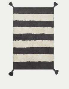 Tapis de bain en coton lavable fait à la main en Inde pour les salles de bains d'hôtel Tapis de bain élégant conçu pour le confort et la durabilité - Product Image 3