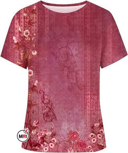 2024 nouveau été sublimation en gros de haute qualité 100% coton pp femmes T-shirts à manches courtes respirant Streetwear - Product Image 5