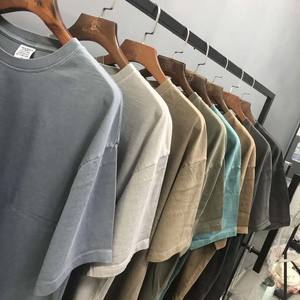 T-shirt graphique vierge imprimé à l'acide avec impression en gros Style de t-shirt vintage en jersey de coton épais imprimé tricoté - Product Image 2