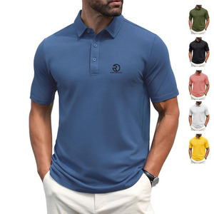 Polo d'été pour hommes avec logo personnalisé de sport Polo tricoté à manches courtes Polo de golf respirant - Product Image 1