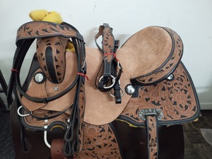 Selles de course en cuir véritable Bonne vente Selle d'équitation anglaise occidentale pour l'équitation et l'entraînement - Product Image 3