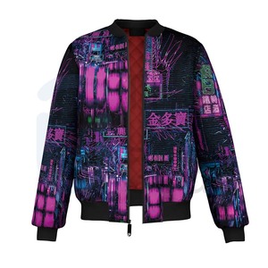 Chaqueta Bomber de Invierno para Hombre, Cuello Alto, Gruesa, Cálida, de Alta Calidad, Personalizable, Estilo Universitario, Estilo Béisbol, Venta al por Mayor - Product Image 2