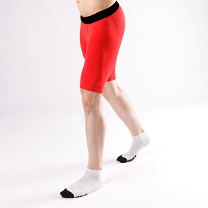 Shorts de compression athlétiques pour hommes en gros, taille élastique, tissu en laine, shorts intérieurs de sport et de fitness - Product Image 5