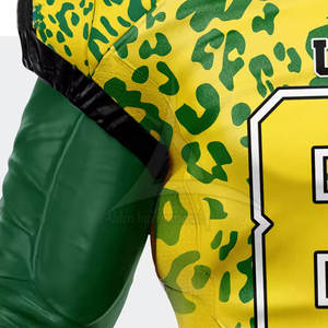 Uniforme de football américain à la mode à sublimation avec short 100% polyester à séchage rapide et respirant pour les joueurs professionnels - Product Image 3