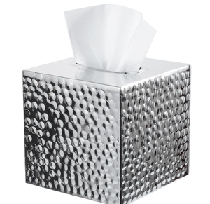 Caja de Pañuelos Metálica Rectangular Multifuncional Dorada, Diseño de Rosa Lujoso, Acabado Brillante, para Uso en el Hogar o Restaurante, Porta Toallitas Faciales - Product Image 3