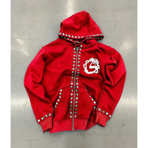 Invierno peso pesado French Terry 100% algodón de gran tamaño Zip Hoodie DTG estampado ácido lavado doble capucha Boxy estilo hombres - Product Image 1