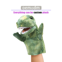 Petits jouets d'animaux en peluche géants personnalisés marionnette à main de dinosaure fabricants de jouets de marionnettes de dragon en peluche personnalisés