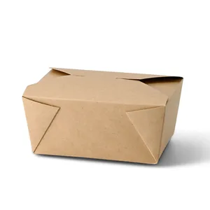 Generic Box Clean Handling Eco-Conscious And Food-Safe Rectangular 1200 Ml Brown Take-Away <b>Cardboard</b> <b>Boxes</b> - 300 pcs/carton - Product Image 2