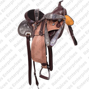 Selle de cheval en cuir véritable occidental de haute qualité de style dernier cri 2025 Logo personnalisé imprimé - Product Image 3