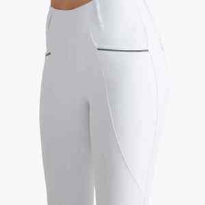 Pantalones de Montar para Mujer, Diseño Deportivo, Agarre de Silicona, Color Negro, Precio al por Mayor - Product Image 1