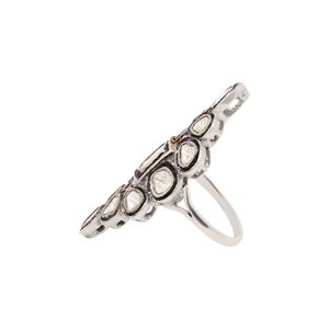 Antique Vintage Polki Diamond 925 argent Sterling massif plaqué or bagues victoriennes bijoux pour la vente en gros - Product Image 4