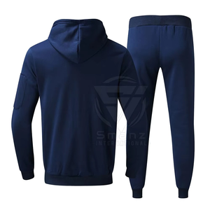 2026 OEM Blank Custom Solid Breathable Lightweight Pullover Tracksuits Men's <b>Polyester</b> Streetwear Set Hoodie Sweatshirt <b>Jogger</b> - Product Image 2