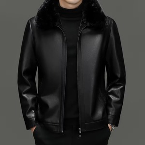 2025 meilleure qualité imperméable veste en cuir décontracté prix approprié saison d'hiver OEM Service personnalisable fourrure en gros - Product Image 1
