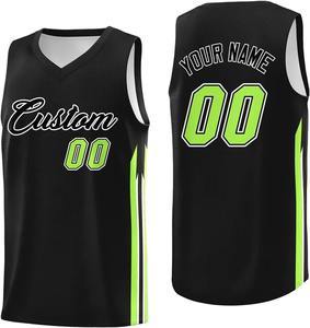 Camiseta de baloncesto juvenil personalizada de malla para entrenamiento, estilo profesional, con cuello en V, retro, transpirable, sublimada, con nombre del equipo. - Product Image 1