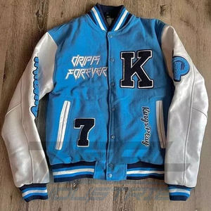 แจ็คเก็ตเบสบอล,แจ็คเก็ตเลตเตอร์แมนทำจากหนังสัตว์ - Product Image 1