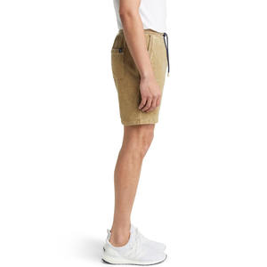 Short de survêtement en éponge française 100% coton personnalisé pour hommes haut design bord d'été ourlet brut pantalon lavé à l'acide solide - Product Image 3