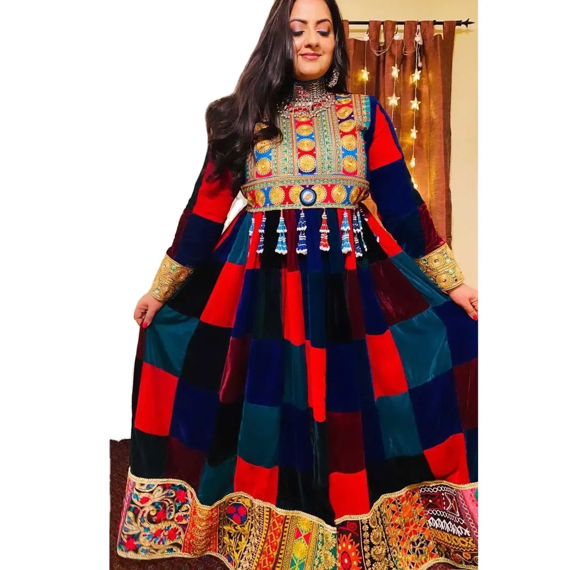 Nieuwe Hot Ontwerp Afghaanse Vintage Kuchi Pashtun Tribal Gypsy Jurk Afghani Kuchi Jurken Afghani Pak Geklede Lange Dressiq. Wal. AF.104