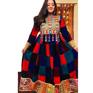 Nuevo Diseño de Moda, Vestido Tribal Afgano Vintage Kuchi Pashtun, Traje Afgano Kuchi, Vestido Largo Informal IQ.WAL.AF.104 - Product Image 1