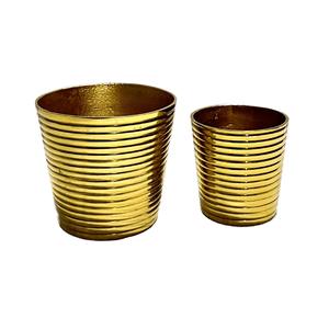 Solid Aluminium Flower <b>Bowl</b> & Vase Nickel Plated Modern Design <b>Planter</b> Set of 2 Table Centerpiece Decorative Metal Vase for Sale - Product Image 2