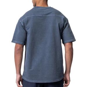 Haute qualité meilleure vente 100% coton logo personnalisé vierge lavé T-shirts en gros surdimensionné goutte épaule T-shirt pour hommes - Product Image 4