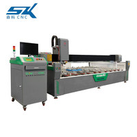 4 en 1 CNC superficie espejo de vidrio impresión láser chorro de arena lijado grabado máquina de marcado
