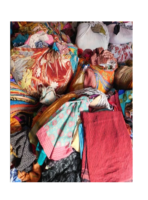 Vêtements de nuit traditionnels indiens pour femmes, robe kaftan, sous-vêtements, vintage, recyclé, utilisé pour la couture, la fabrication de robes, tissu en crêpe de soie sari