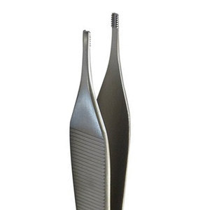 Pince à tissus Adson Brown de qualité supérieure en acier inoxydable, précision 7x7 dents, longueur 12 cm, instrument chirurgical médical - Product Image 4