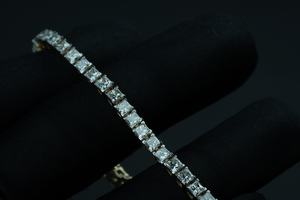 Bracelet de déclaration de princesse moissanite diamant de laboratoire durable 16.52ct vs1 or rose or argent oem bas quantité minimale de commande b2b - Product Image 6