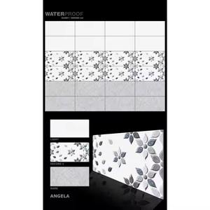 Carreaux muraux à motif de fleurs à jet d'encre numérique émaillé de haute qualité 12x24 30x60cm 300x600mm pour hall extérieur salle de bain intérieure brique réfractaire - Product Image 1