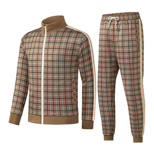 Ensemble survêtement deux pièces personnalisé en gros 2025 pour homme, taille XL, décontracté, 100 % polyester, vêtements de sport de gym avec logo, survêtement d'hiver unisexe - Product Image 1