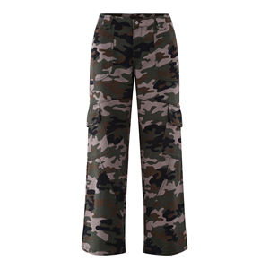Pantalones de camuflaje para mujer, ropa de calle para mujer, pantalones cargo para mujer, pantalones vaqueros holgados rectos para exteriores, ropa vintage con múltiples bolsillos - Product Image 1