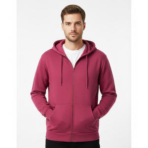 Sweat à capuche zippé pour hommes fournisseur d'usine OEM vente en gros sur mesure polaire coton gym mode streetwear vêtements d'extérieur chauds et décontractés - Product Image 1