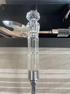 Hermosos servidores de ensalada con mango de cristal para utensilios de cocina, vajilla, hogar, hotel y restaurante, cocina de lujo, artículos para el hogar - Product Image 6