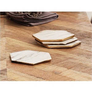 Natural Buffalo Horn <b>Table</b> <b>Coasters</b> Handmade Rustic Drink Accessories High Quality - Product Image 2