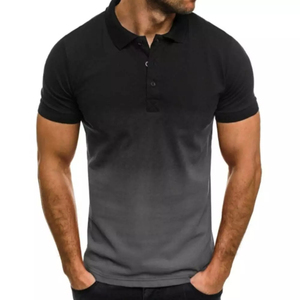 2025 gros personnalisé hommes Slim Fit Polo dégradé impression à manches courtes revers t-shirt pour décontracté et vêtements de loisirs polos - Product Image 4