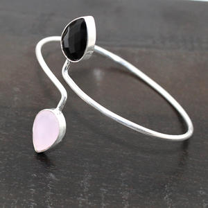 Vintage <b>White</b> Rainbow Moonstone 24k Gold Plated Brass Cuff Bangle <b>Bracelets</b> Wholesale Jewelry for Girls and Women for Parties - Product Image 5